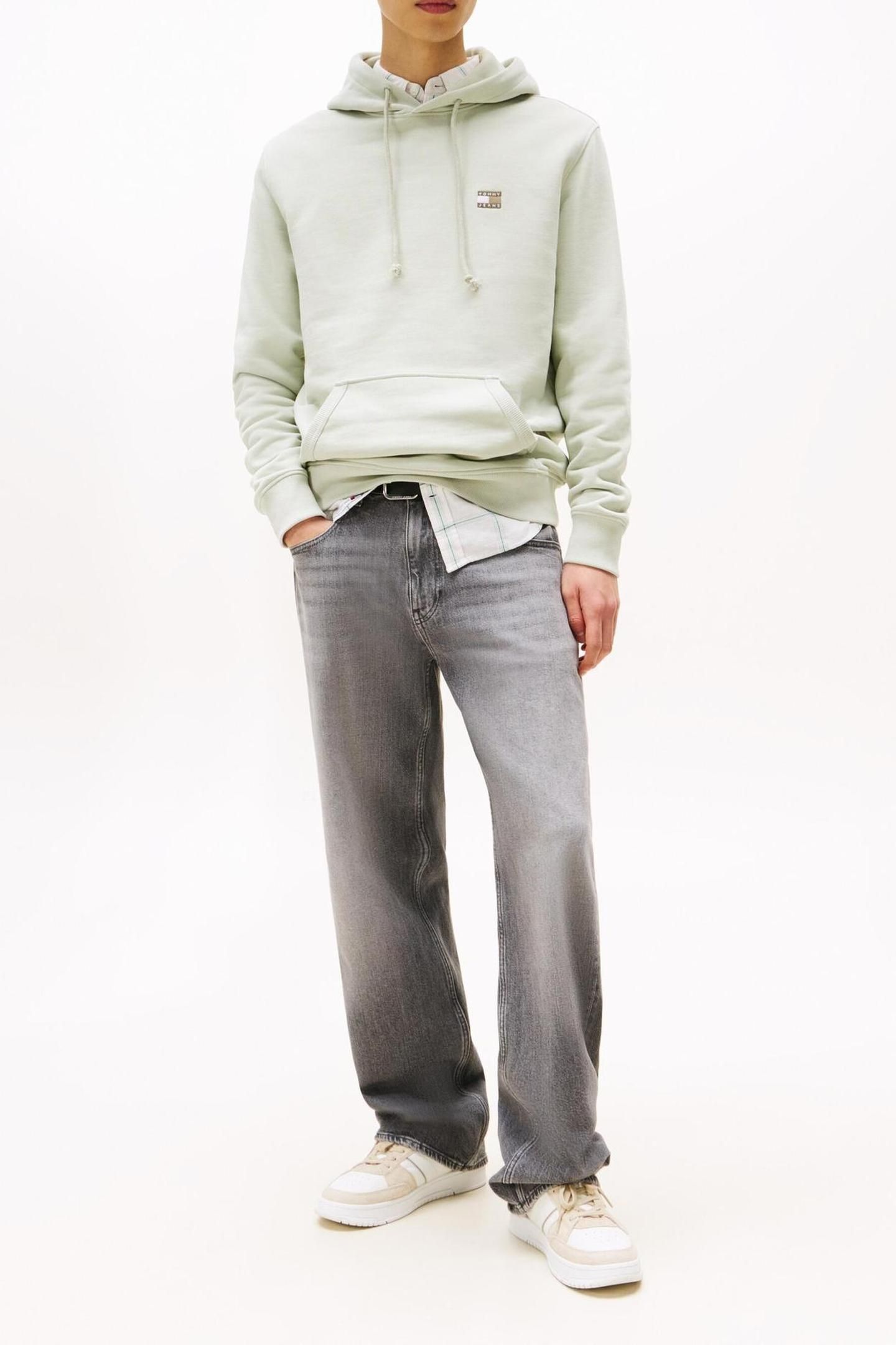 TJM REG BADGE HOODIE MISTY SAGE TONAL 1