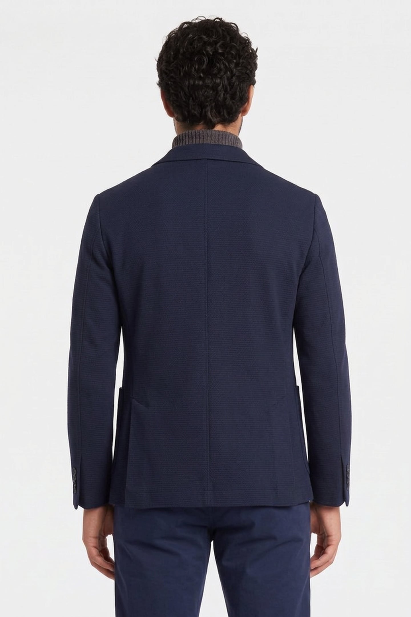 WAVE JERSEY FABRIC SUITING JACKET BLUE 2