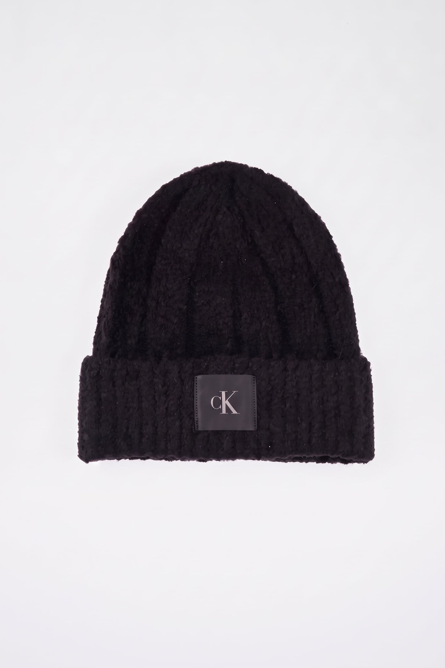 CK PATCH BOUCLE BEANIE BLACK 2