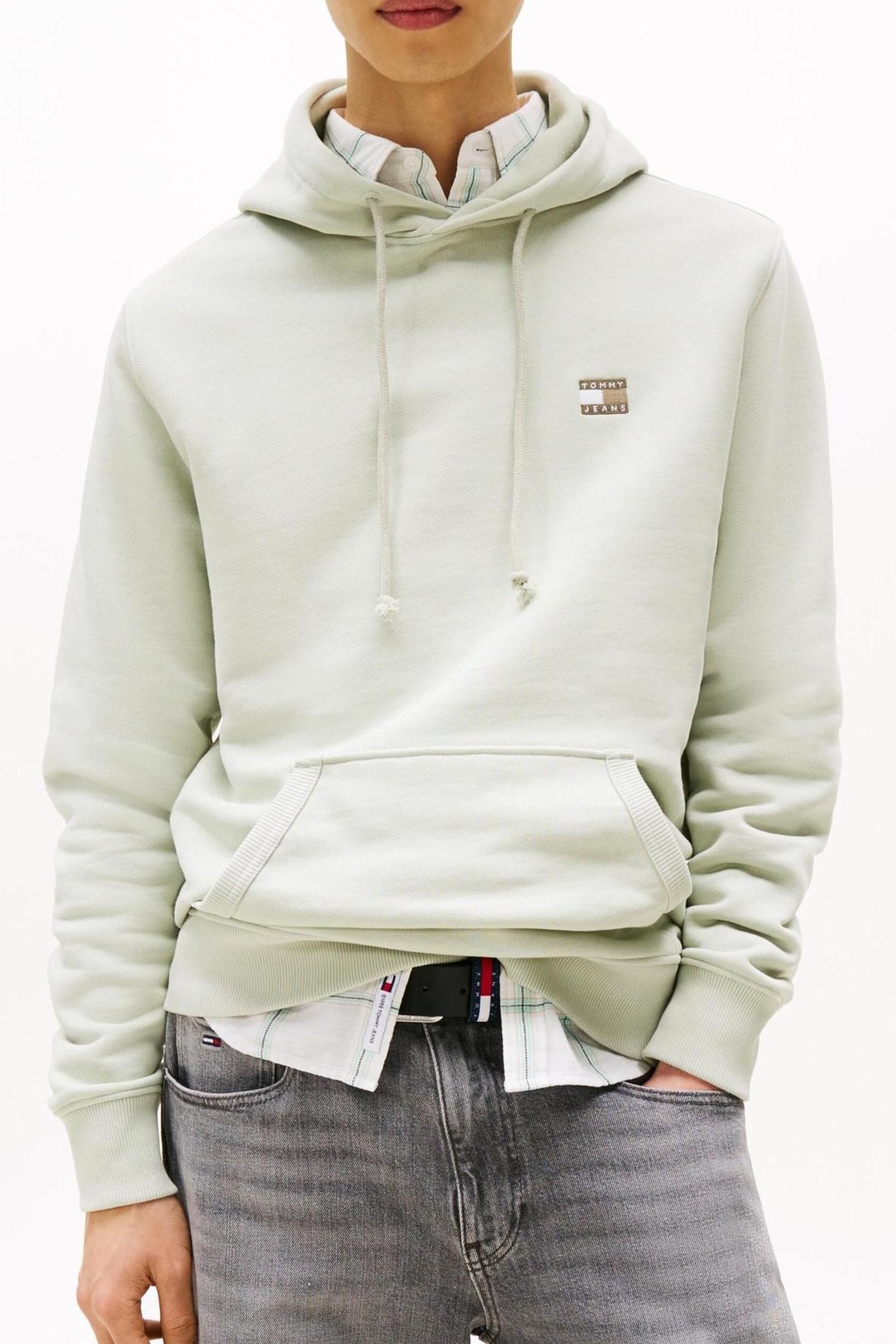 TJM REG BADGE HOODIE MISTY SAGE TONAL 3