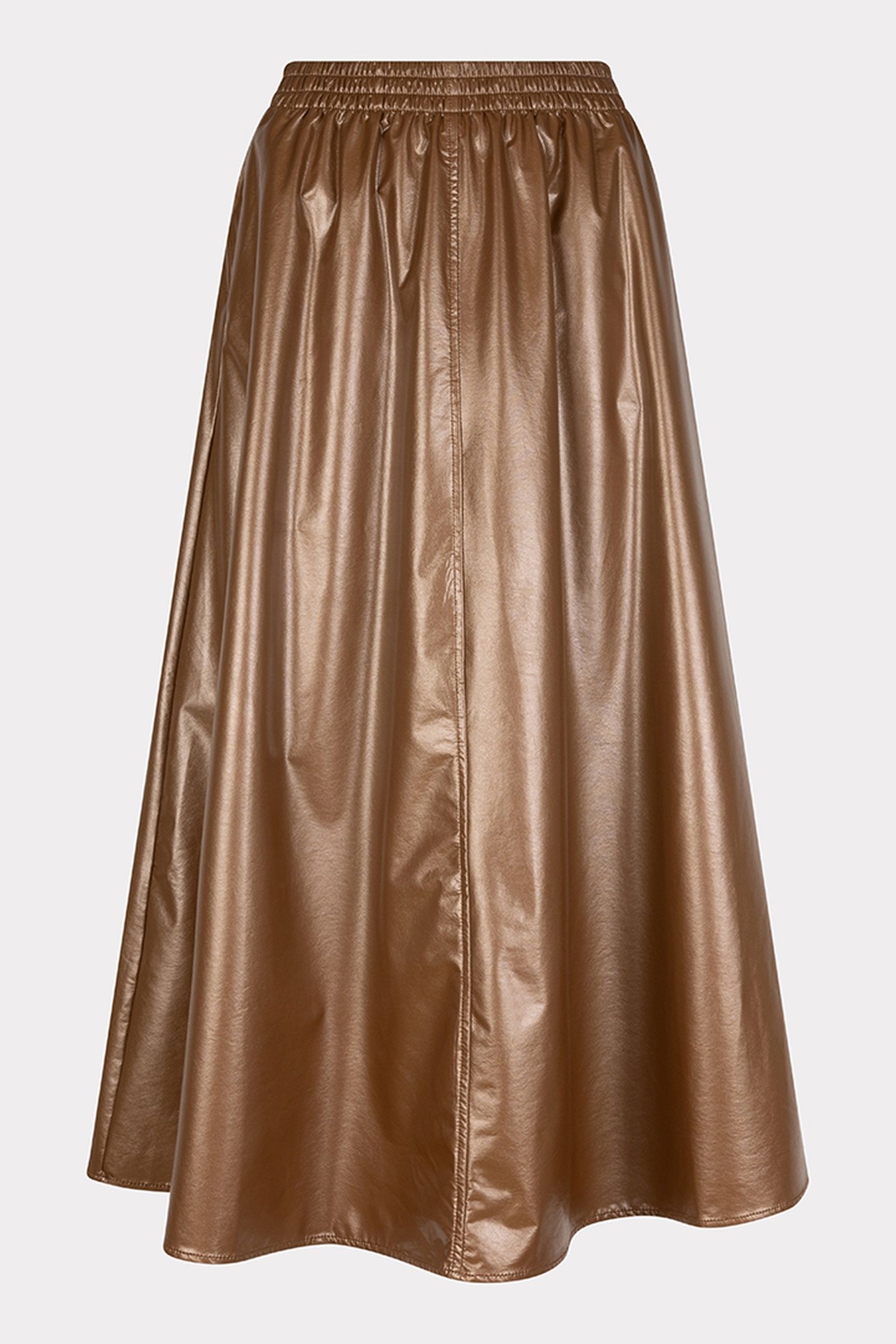 SKIRT LONG METALLIC PU BRONZE METALLIC 5