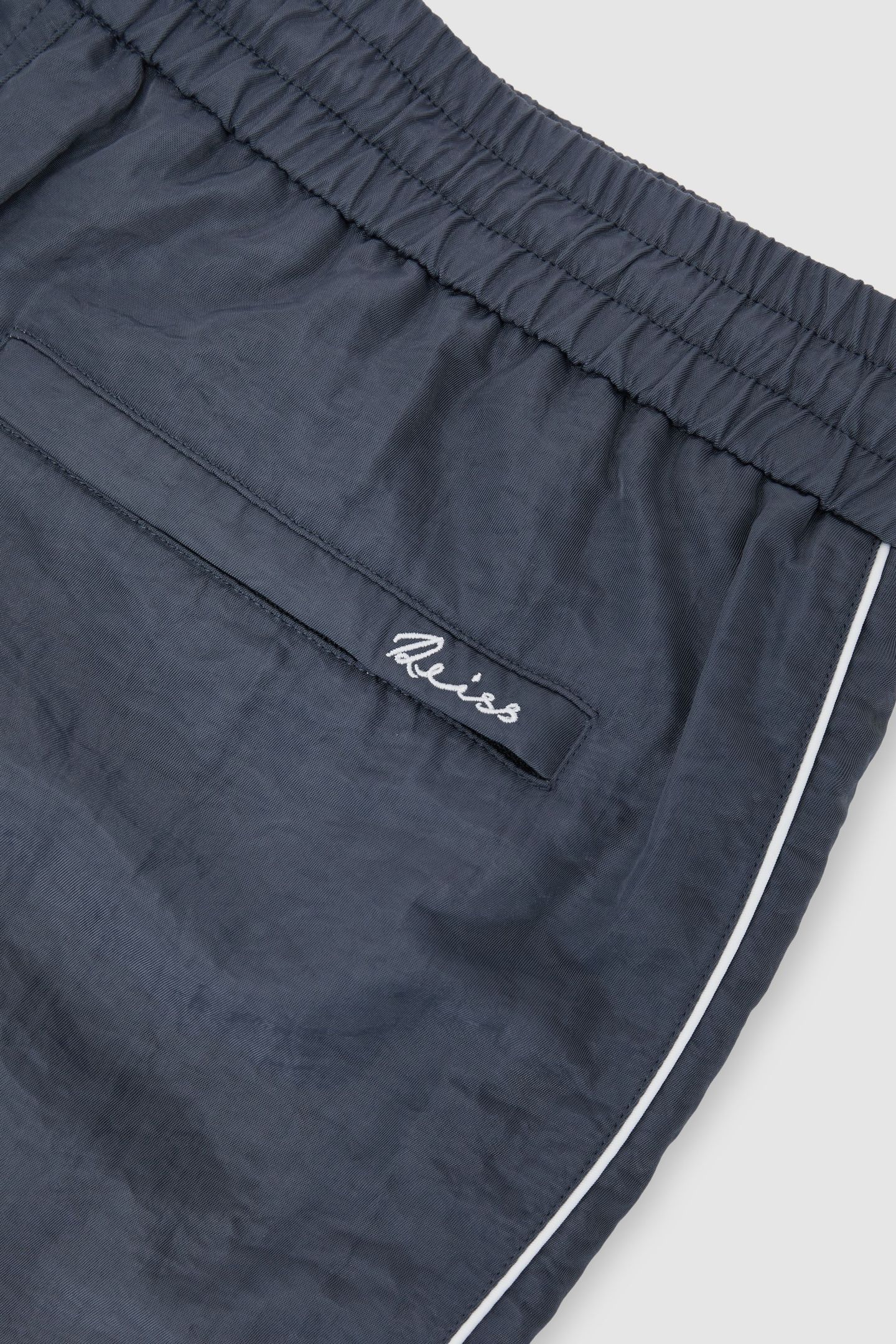 PIPED DETAIL DRAWSTRING SWIMSHORT STEEL BLUE 7