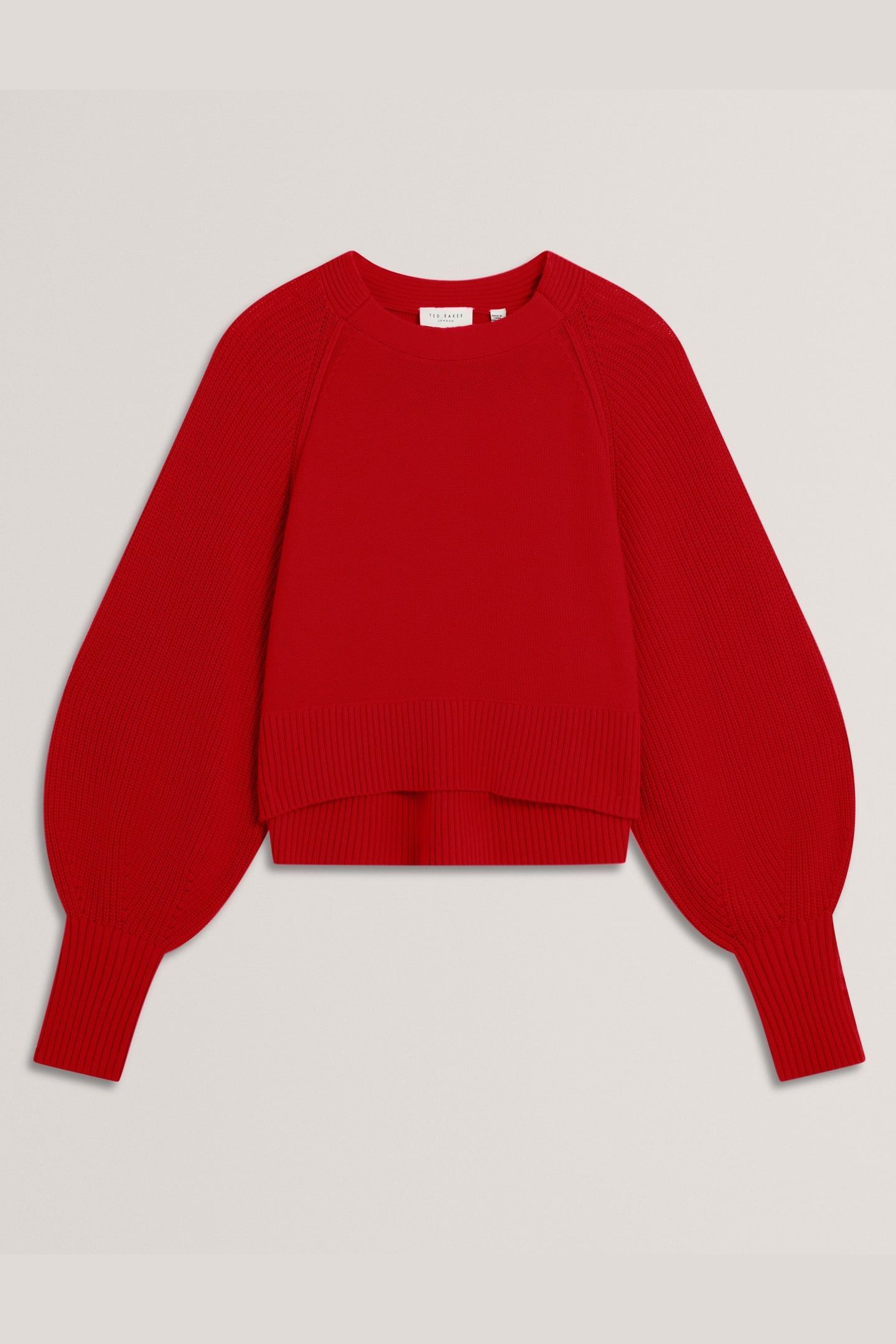 CREW NECK KNITTED JUMPER RED 3
