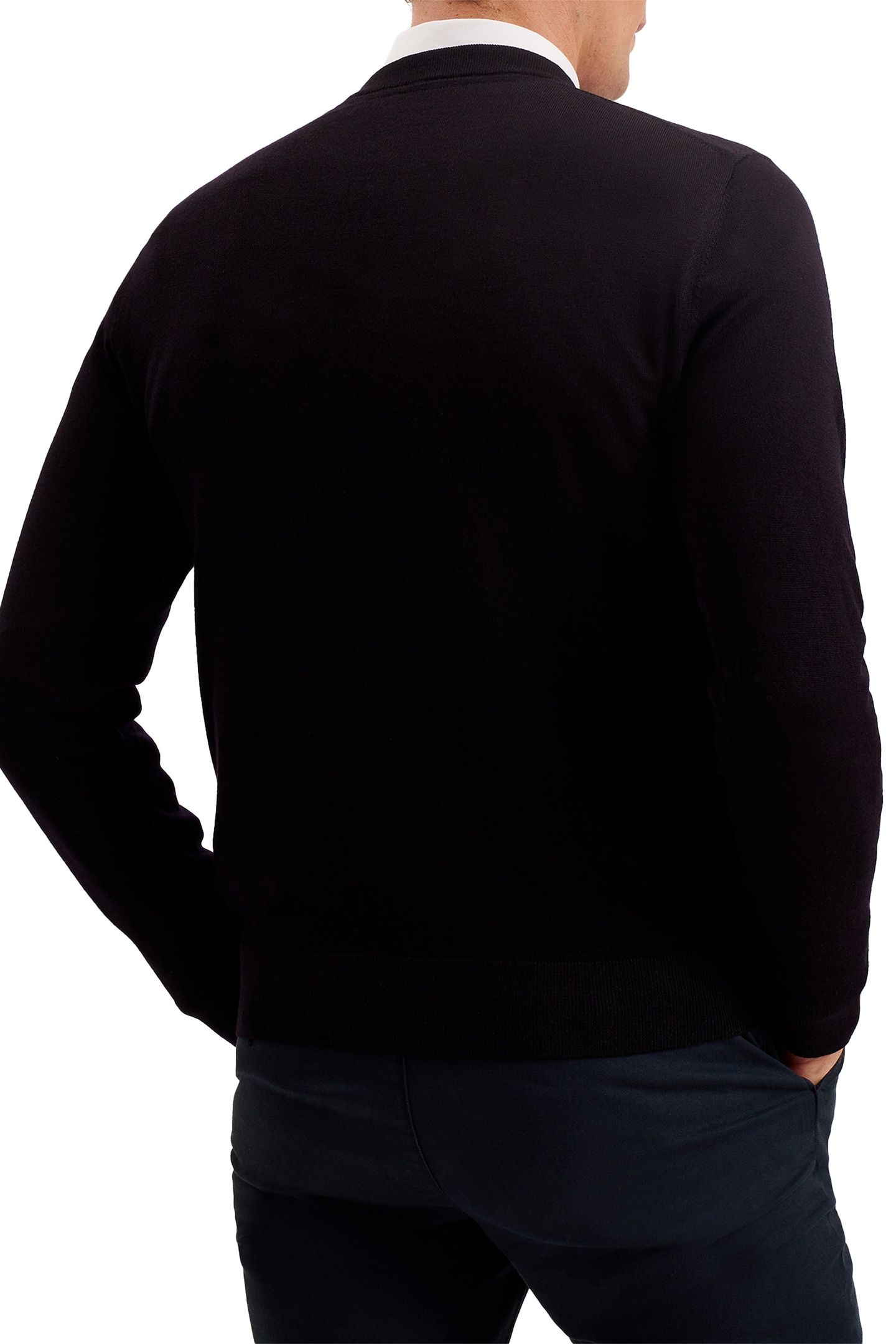 LIBLO MERINO BRANDED CREW NECK NAVY 2