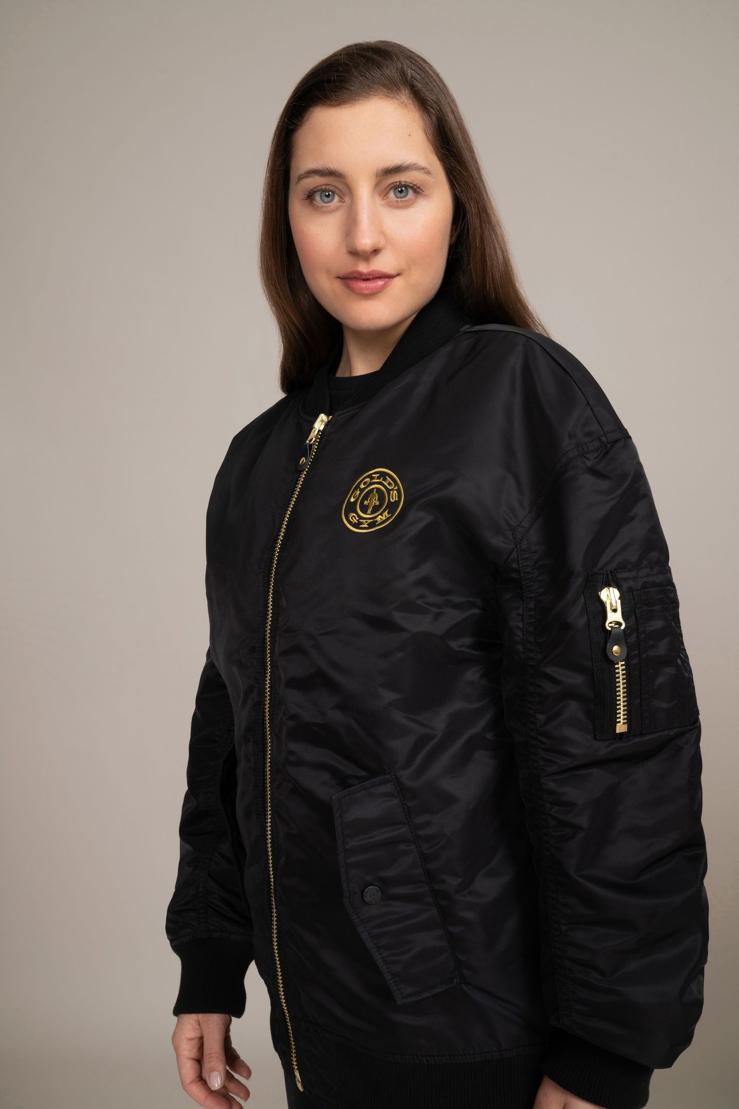 DAMEN WEIGHT PLATE BOMBER JACKET BLACK 1