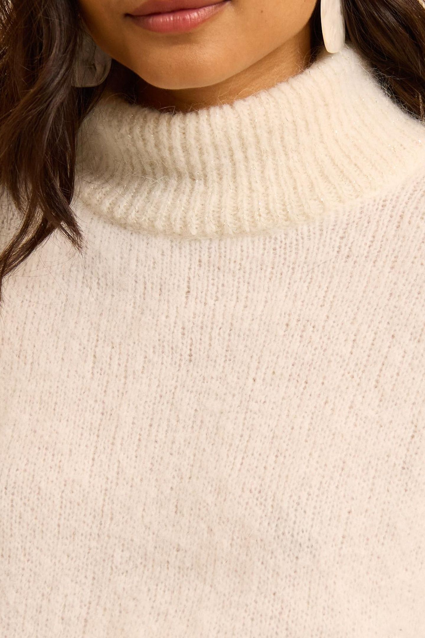ECRU KNIT SHORT-SLEEVED CAPE SWEATER 5