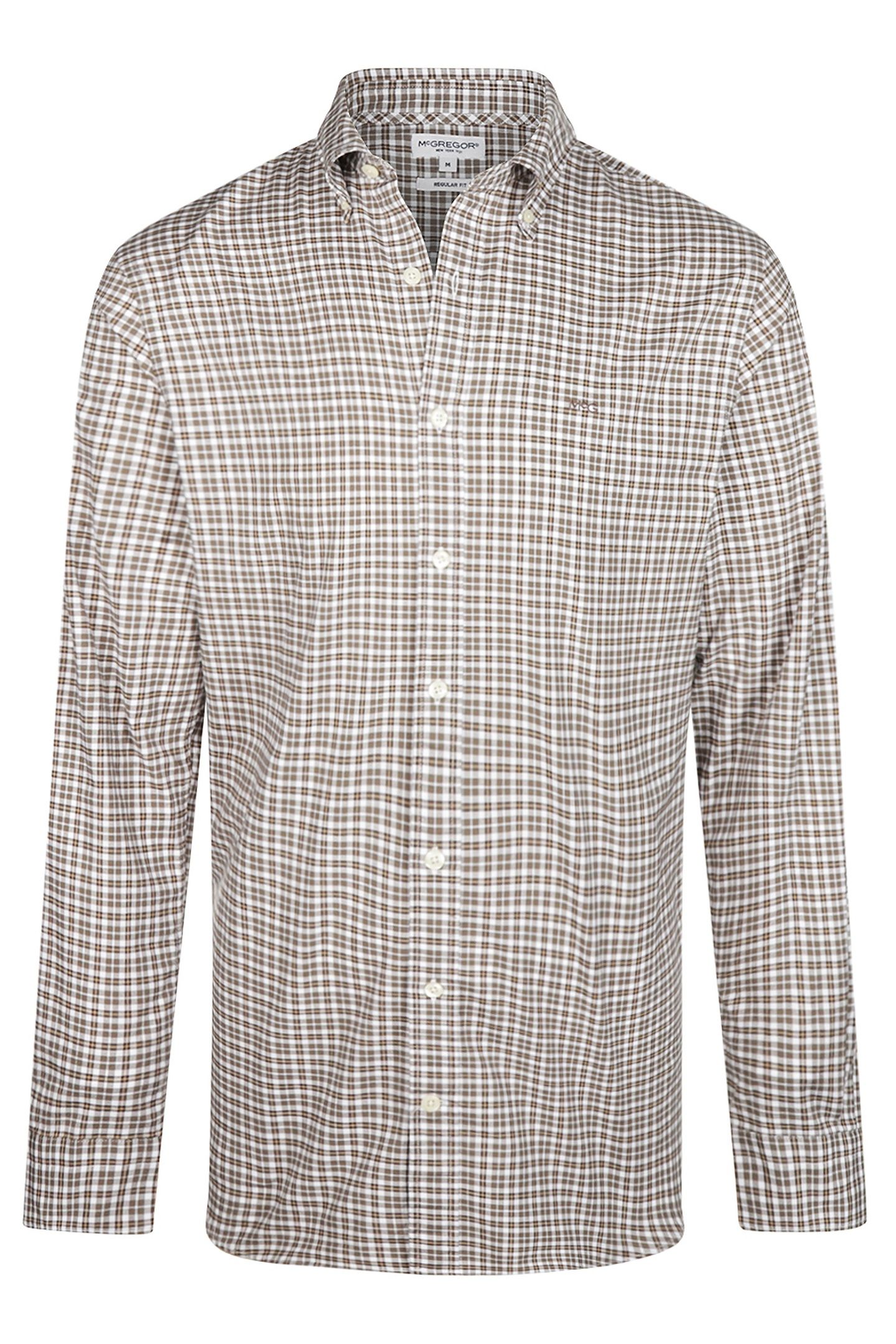 STRETCH OXFORD CHECK SHIRT CHOCOLATE BROWN 4