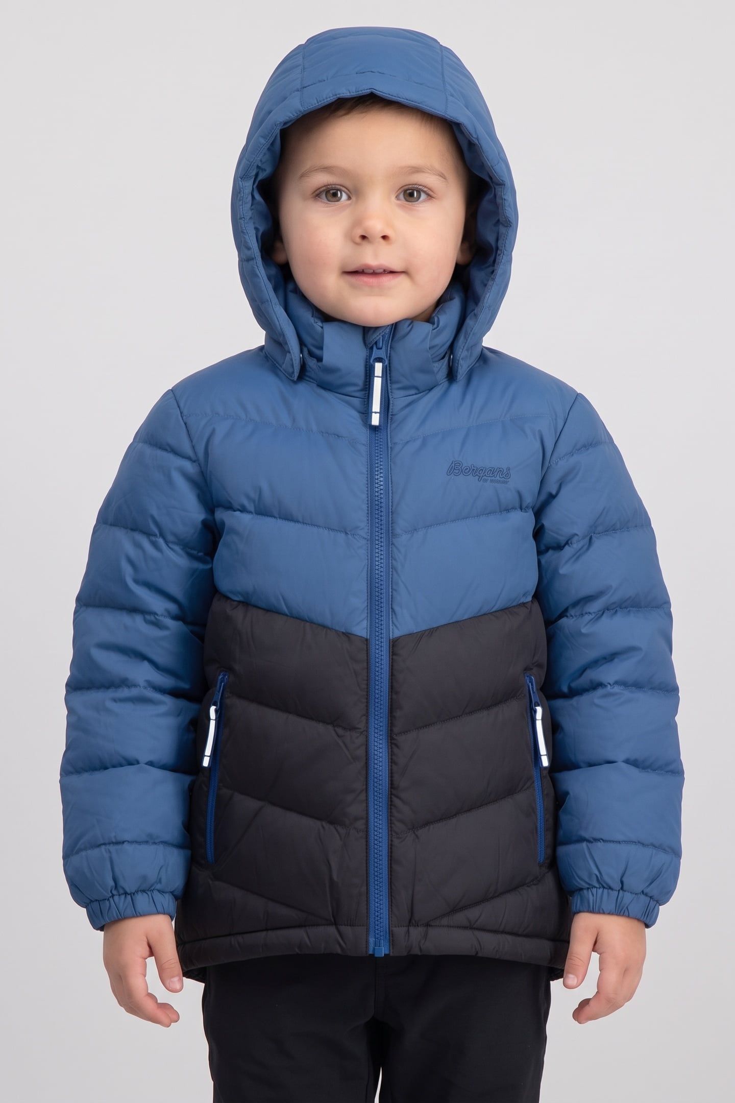 BISMO DOWN KIDS JACKET BLUE/SOLID CHARCOAL/DARK RIVIERA BLUE 1