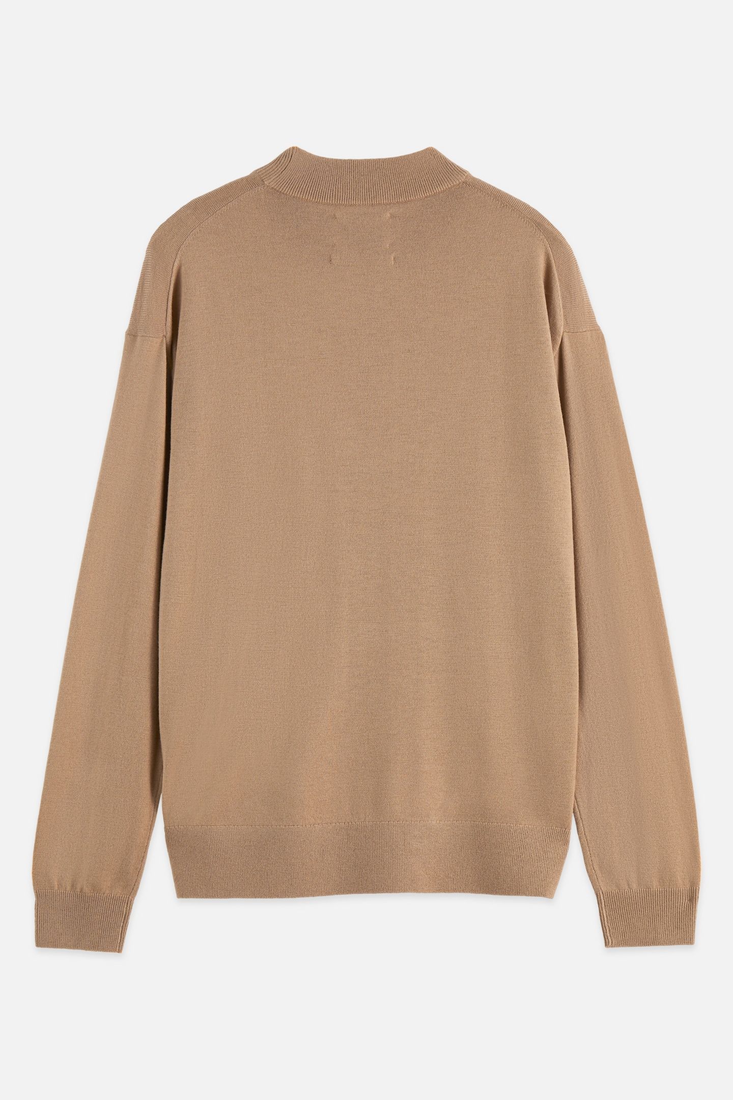 SEASONAL CORE DROPPED SHOULDER MOCK NECK MEDIUM BROWN 2