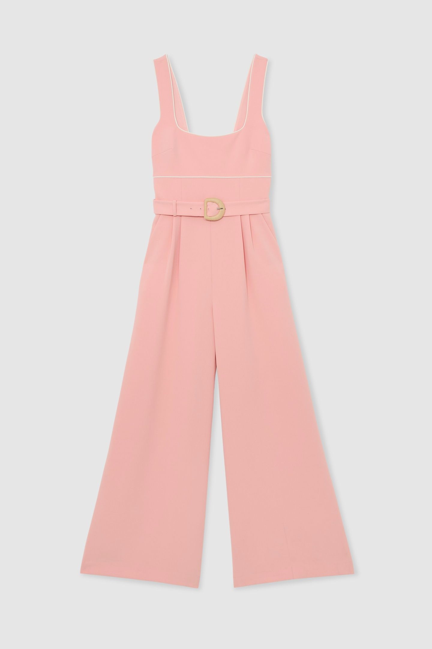 TIPPED STRUCTURED JUMPSUIT PINK 3