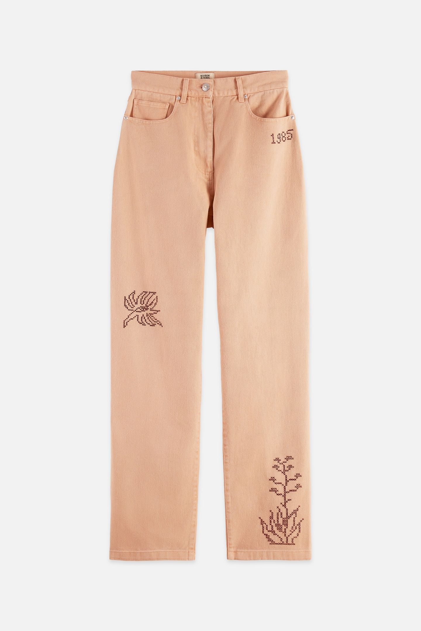 THE RIPPLE - HIGH RISE STRAIGHT LEG PANTS ROSE DUST 4