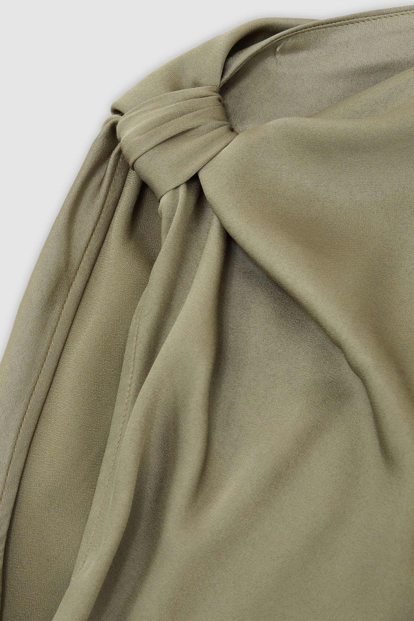 DRAPE MIDI DRESS OLIVE GREEN 4