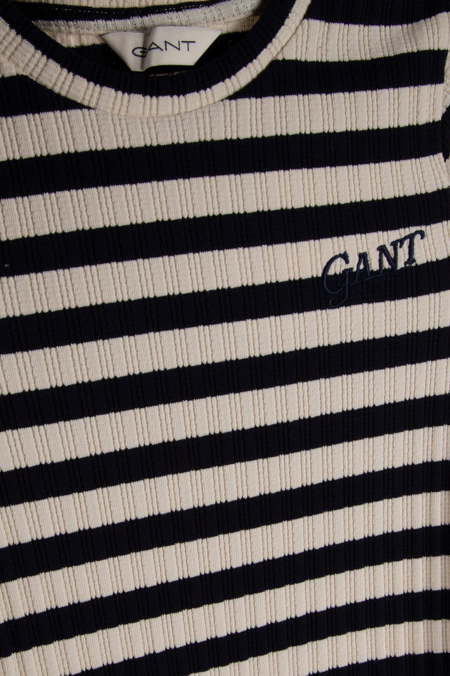TEEN GIRLS STRIPED RIB T-SHIRT DRESS EVENING BLUE 4