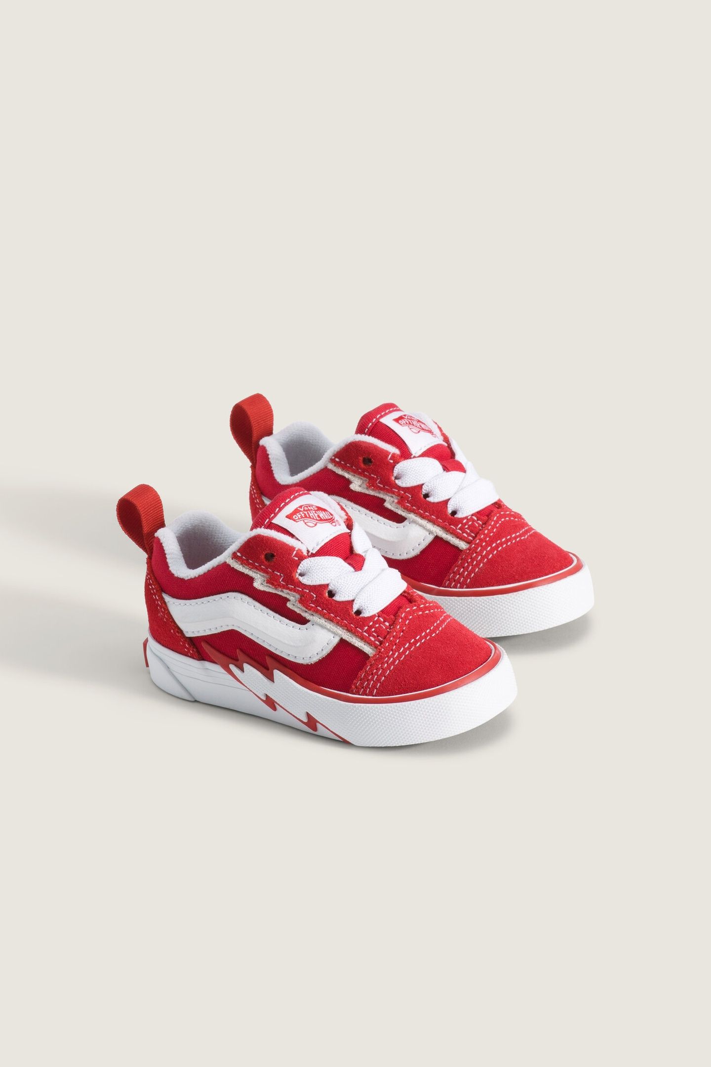 TODDLER KNU SKOOL ELASTIC LACE BOLT RACING RED 3