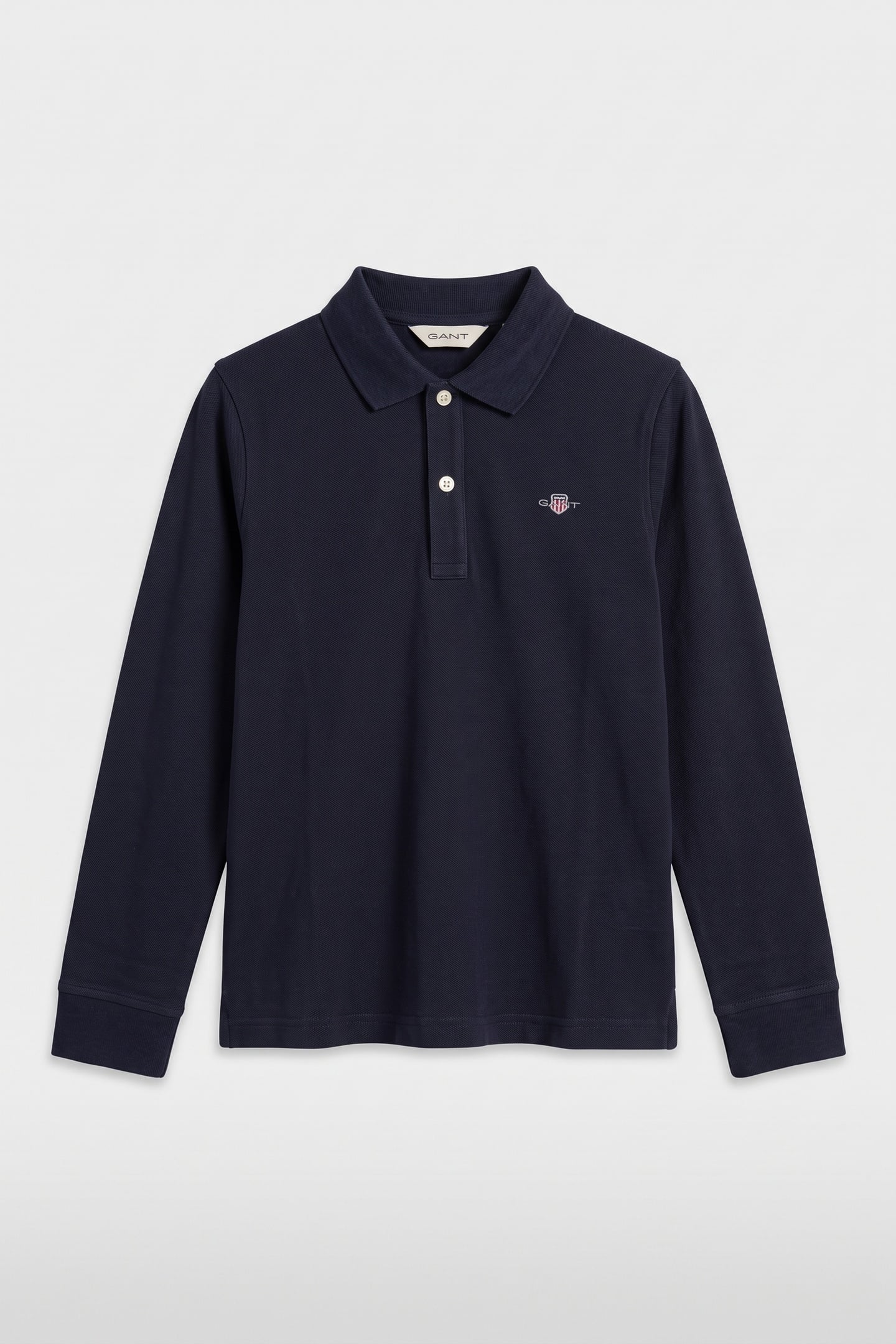 KIDS UNISEX SHIELD LS PIQUE POLO EVENING BLUE 3