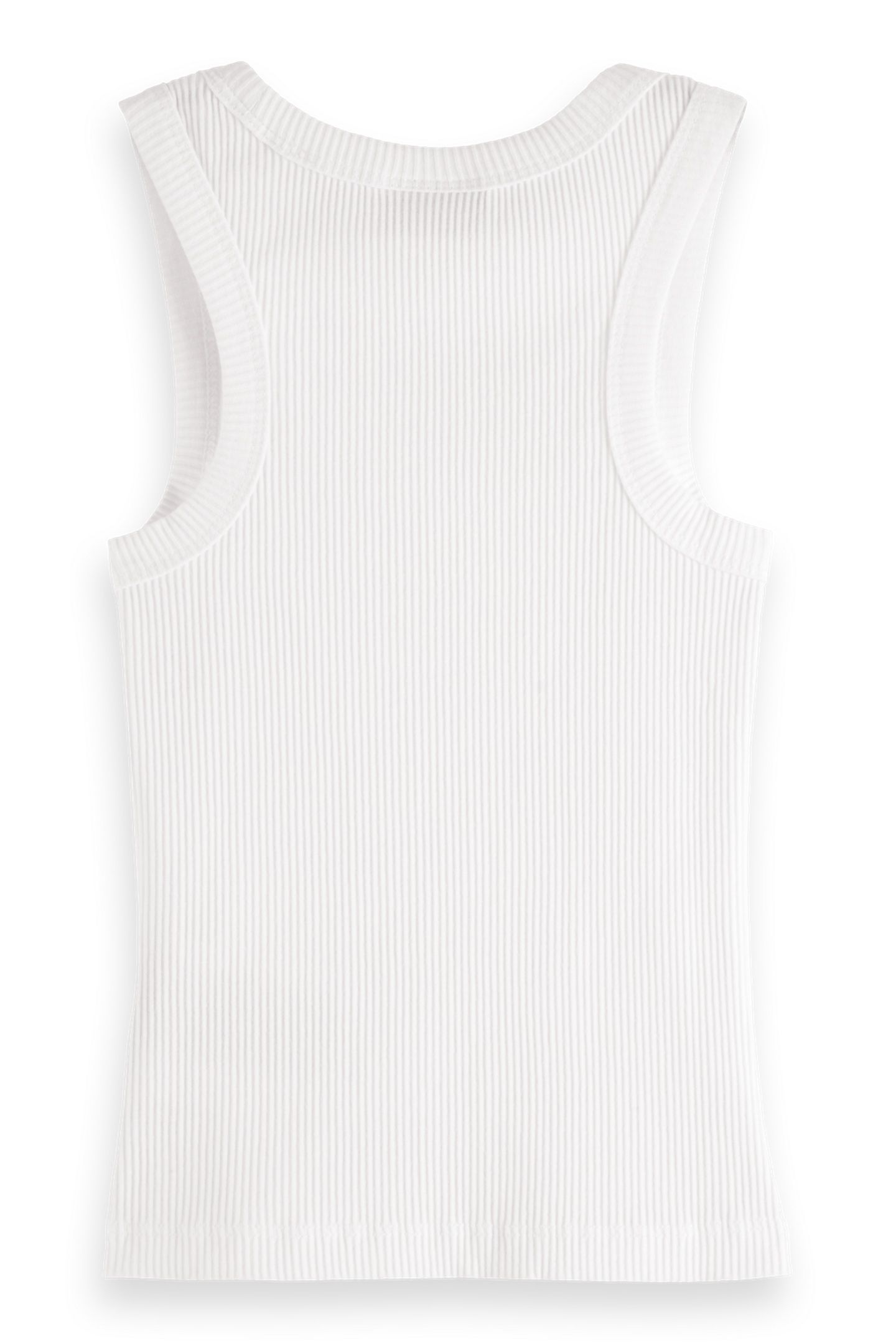 GIRLS CORE RIBBED SLIM-FIT TANK TOP BRIGHT WHITE 2
