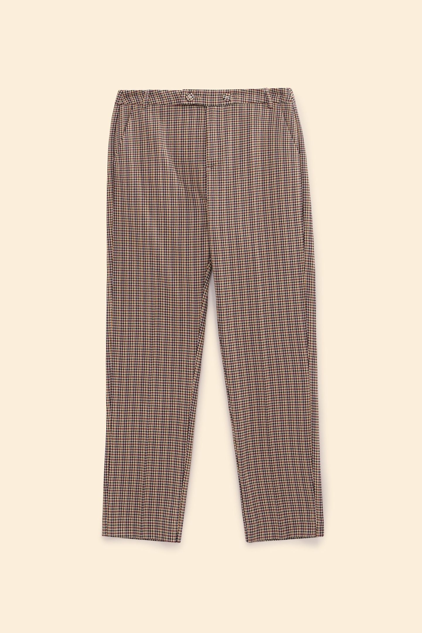 BEIGE HOUNDSTOOTH SUIT TROUSERS LAURENCE 4