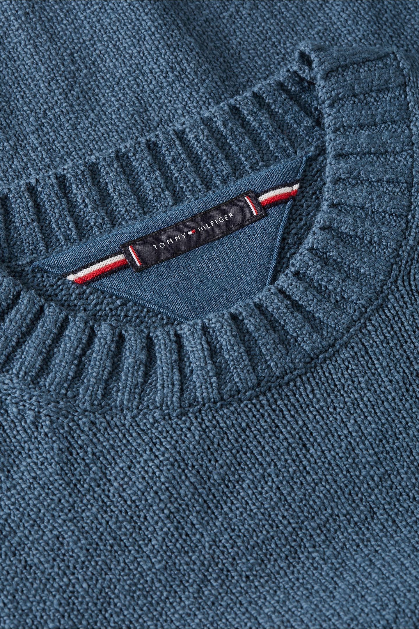 SOFT TEXTURED CREW NECK AEGEAN SEA 3