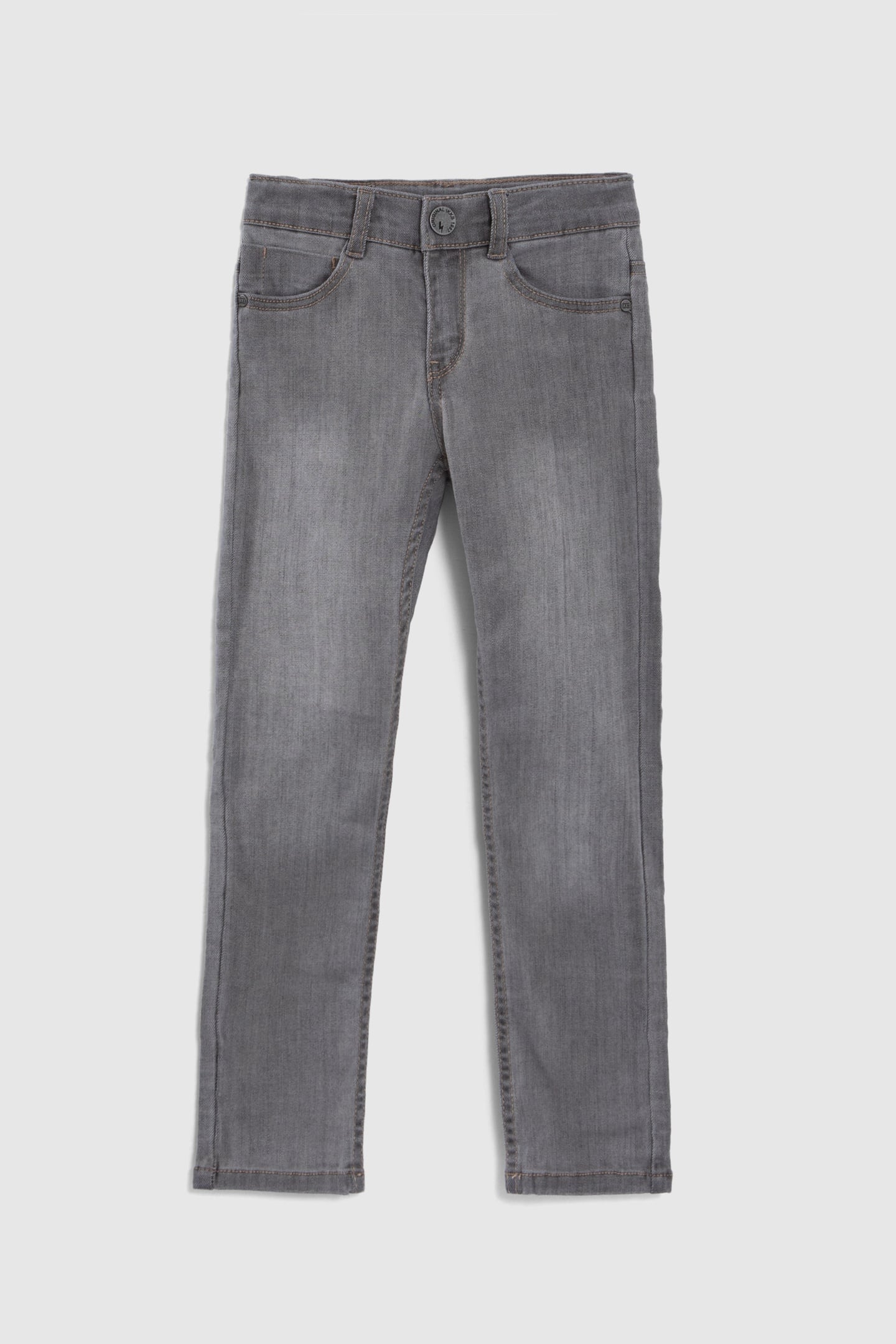 BOYS’ GREY SLIM JEANS WITH WOVEN BELT 1