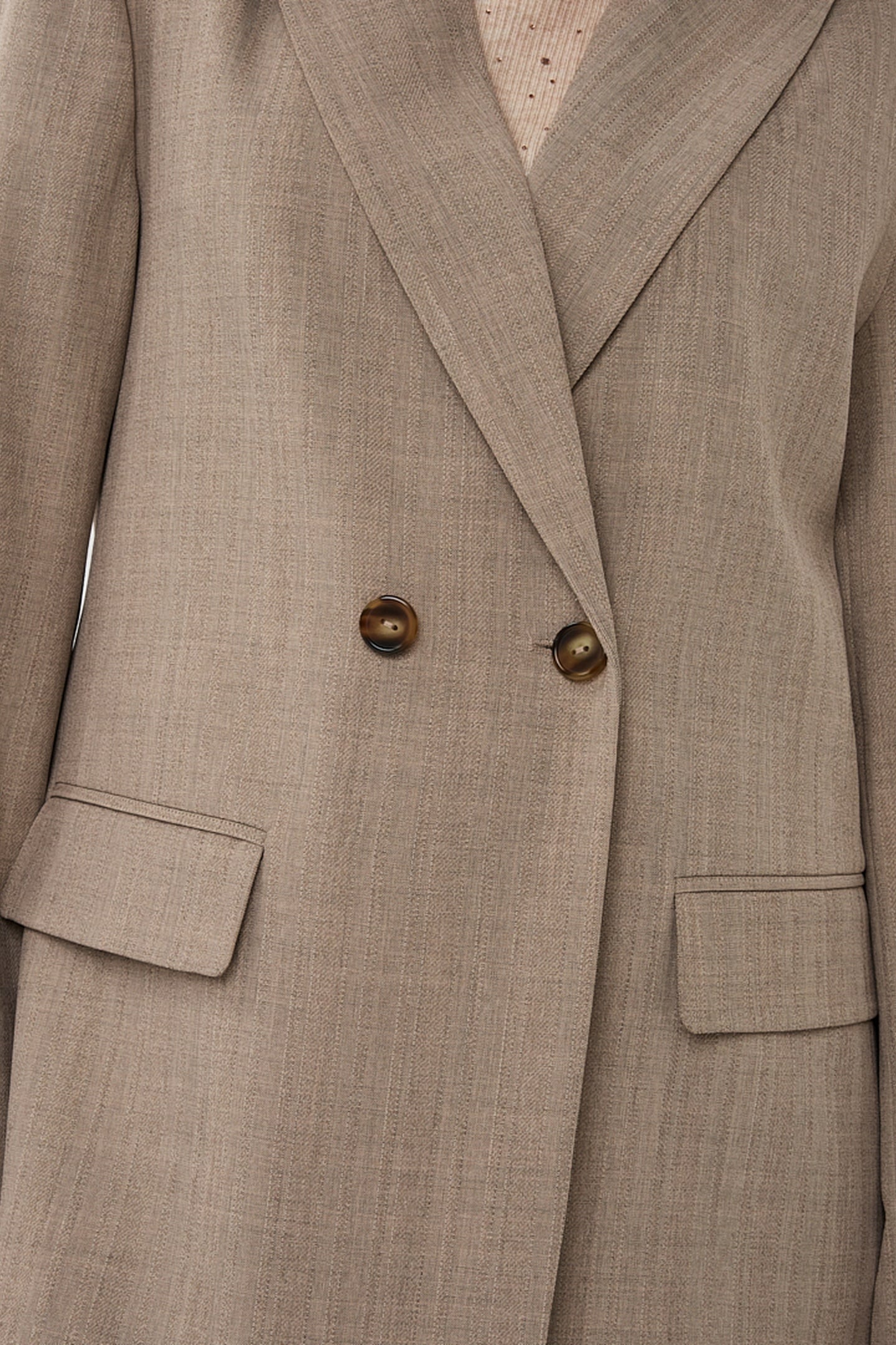 BLAZER DOUBLE BREASTED MELANGE TAUPE MELANGE 8