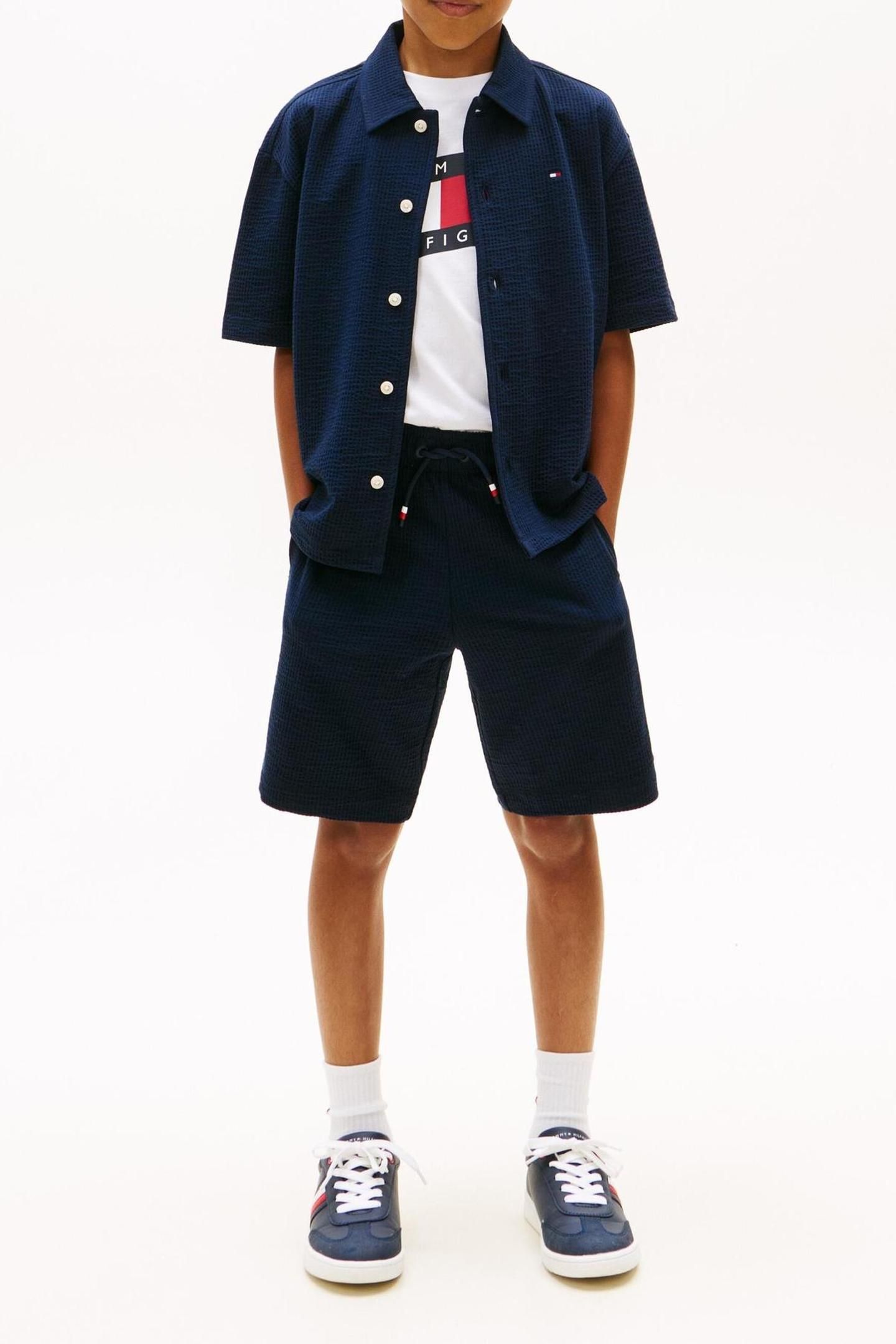 BOYS JERSEY SEERSUCKER SW DARK NIGHT NAVY 2