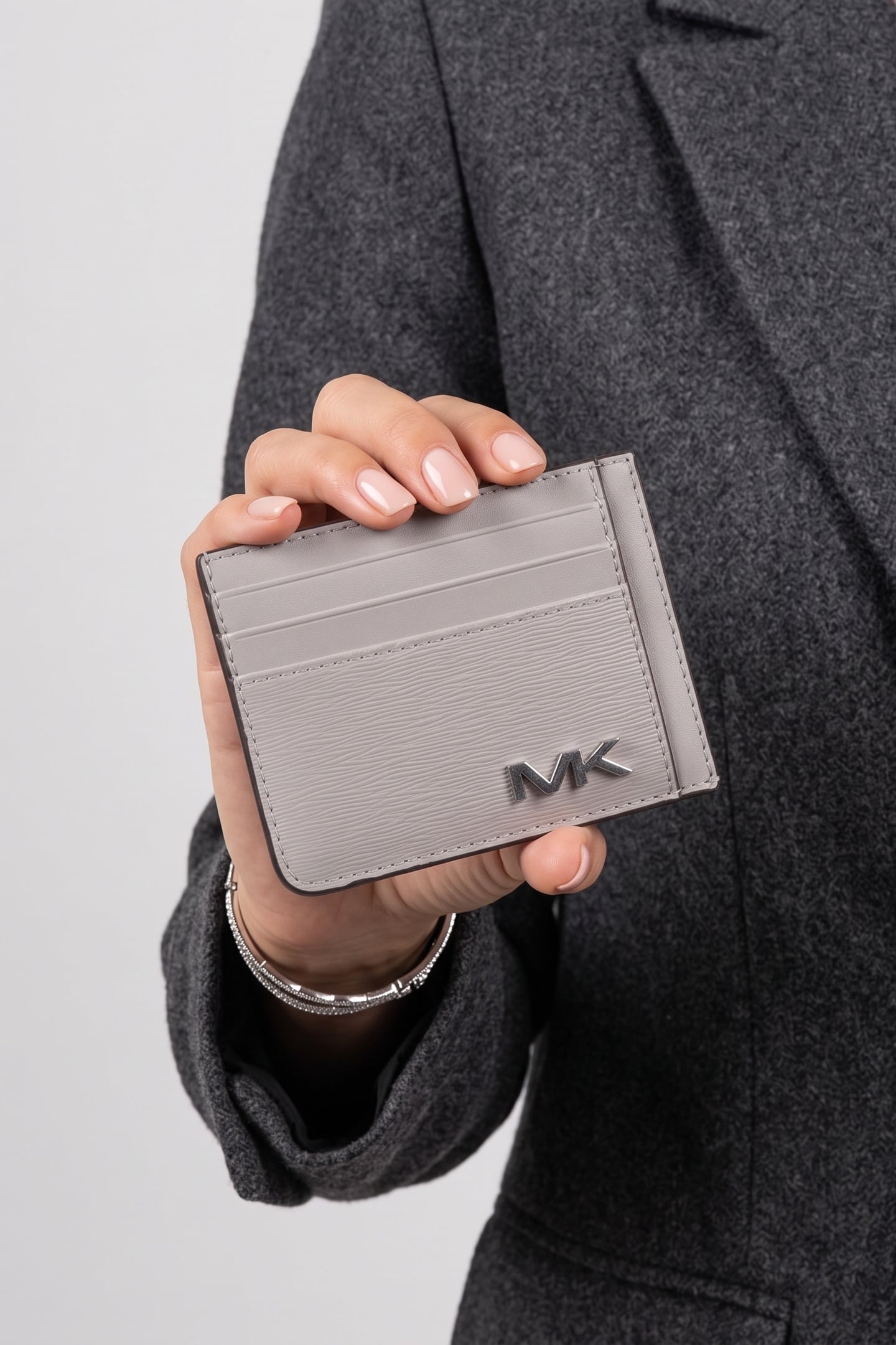 SLIM CARD WALLET PEARL GREY 3