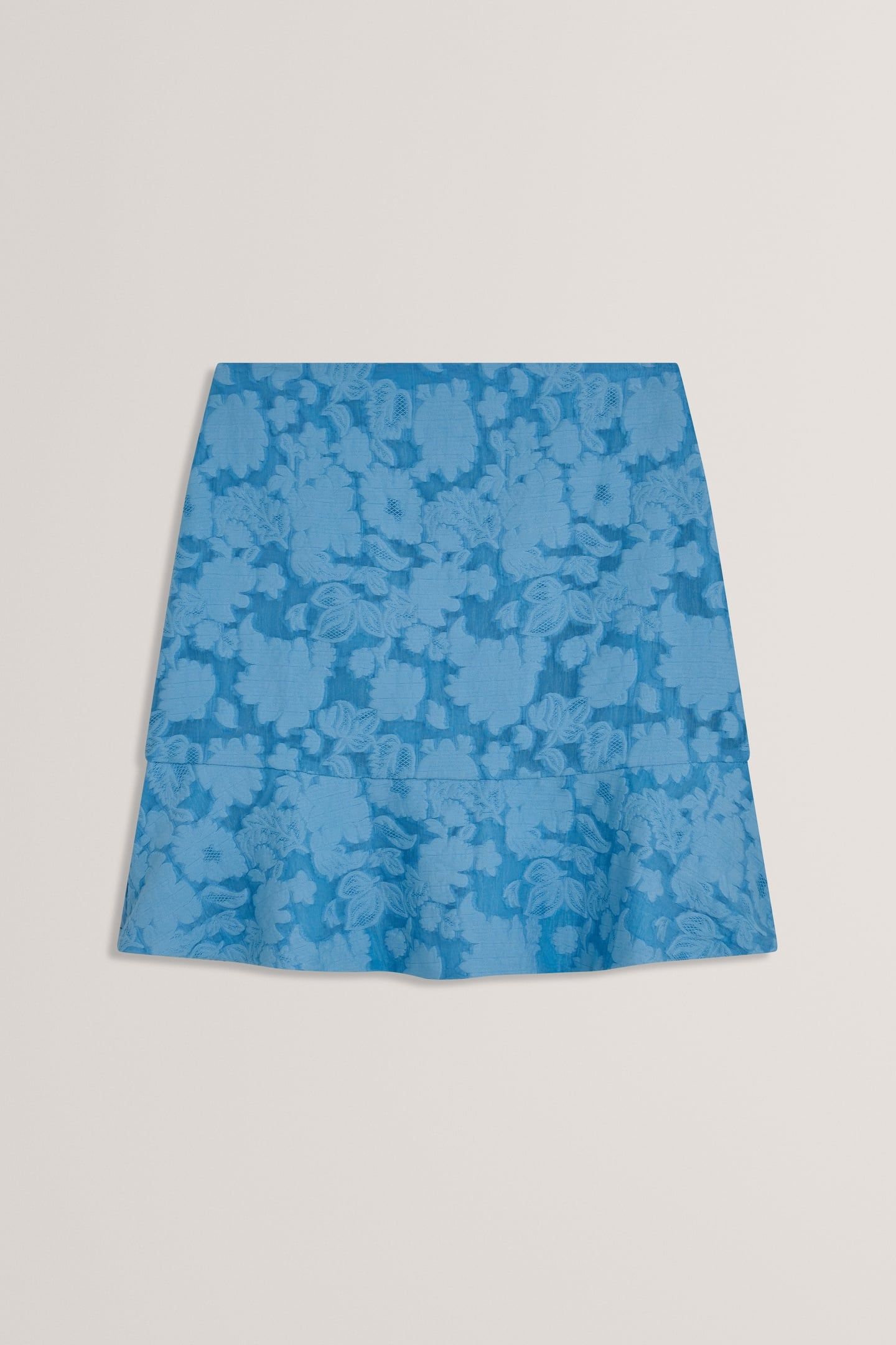 TEXTURED MINI SKIRT MID-BLUE 3