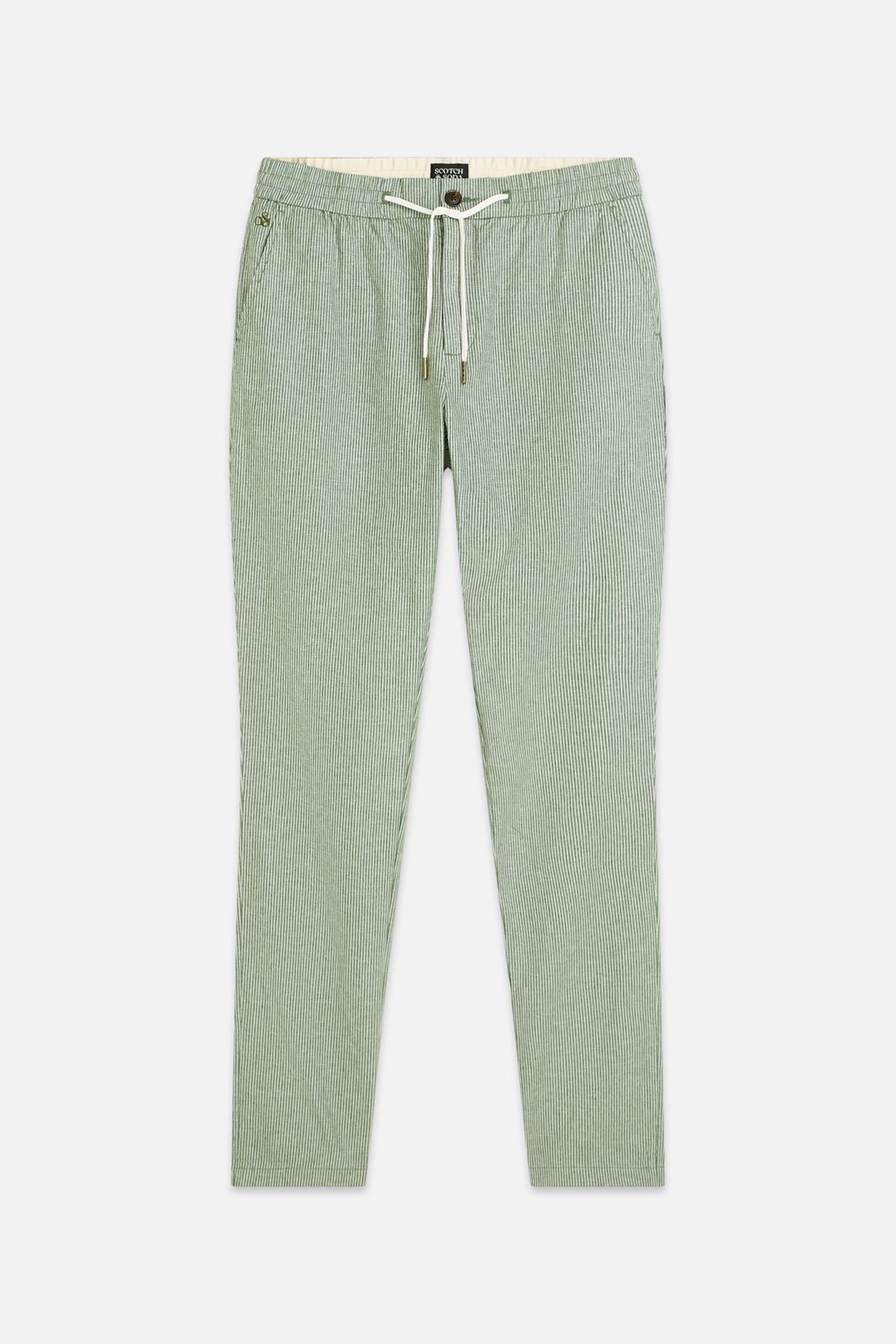 WARREN STRIPED COTTONLINEN REGULAR STRAIGHTFIT JOGGER NAVY 1