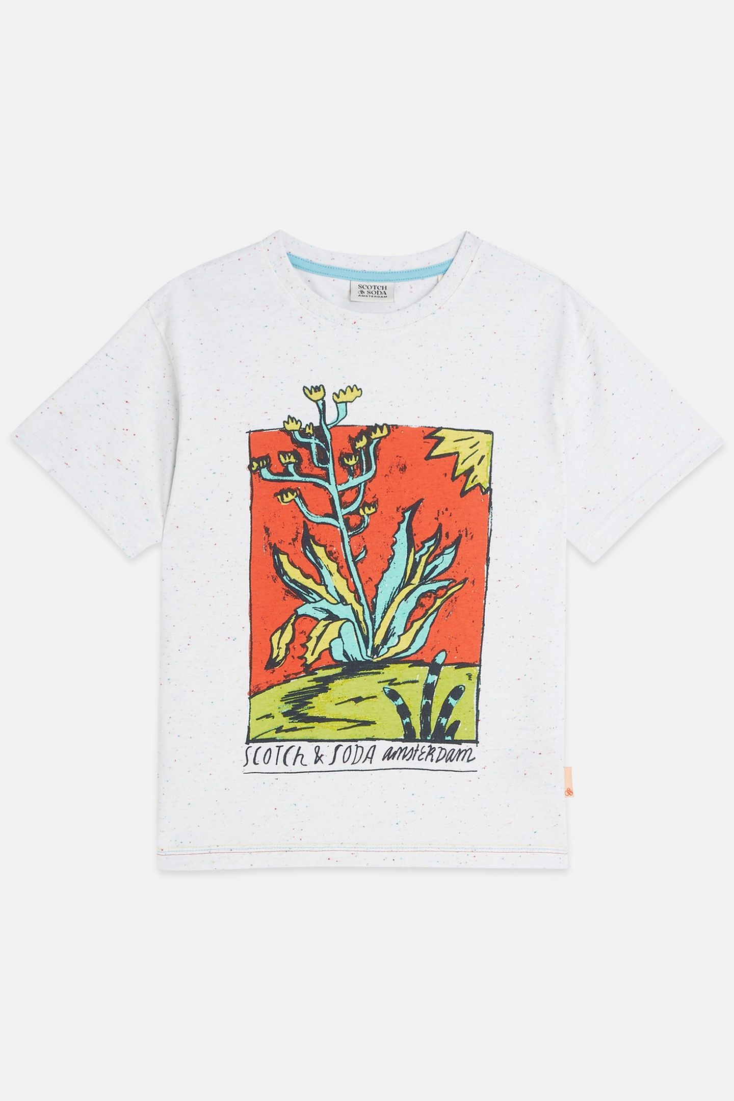 BOYS FRONT ARTWORK NEPS RELAXEDFIT TSHIRT WHITE/PASTEL 4