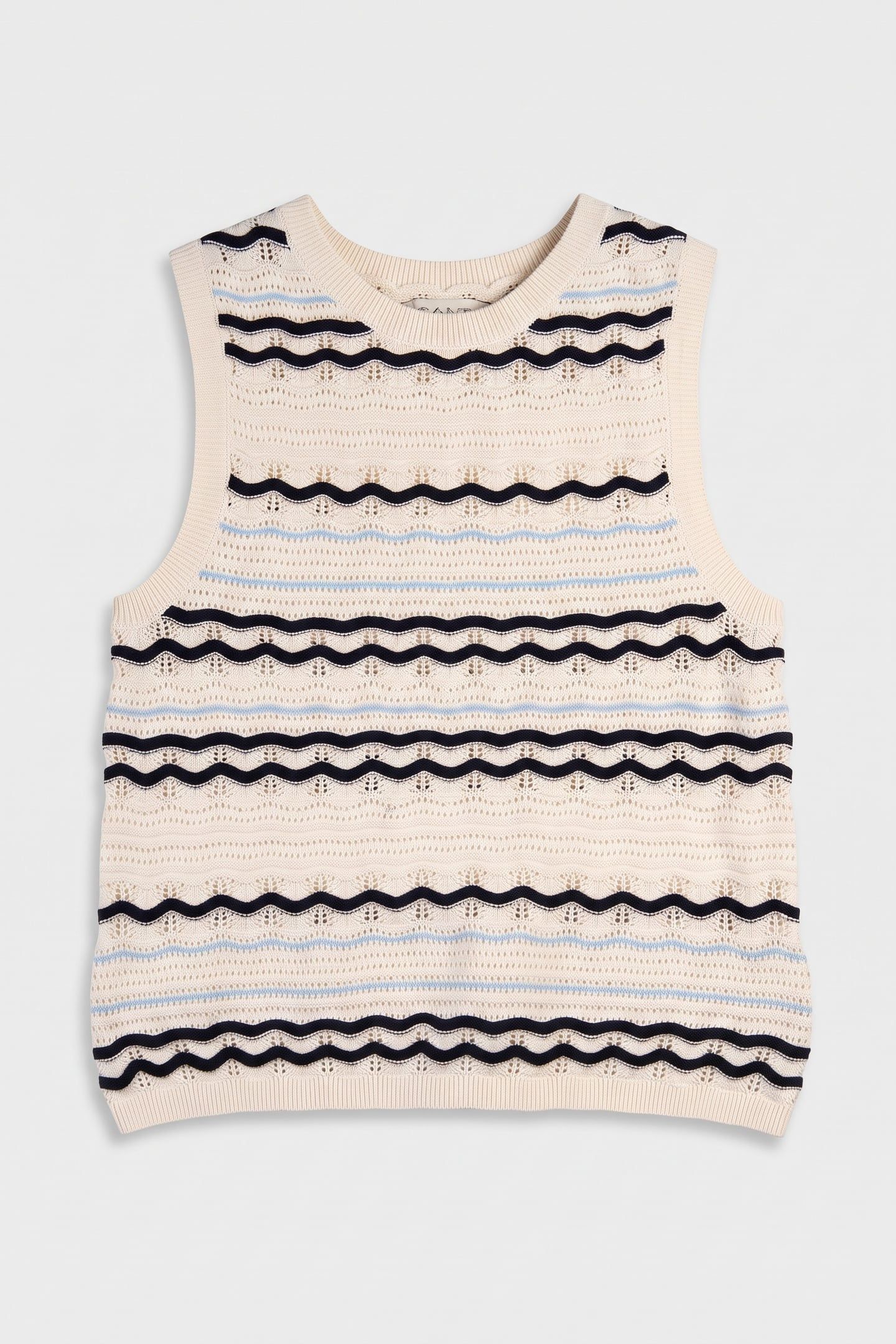 TEEN GIRLS KNITTED VEST TOP CREAM 2
