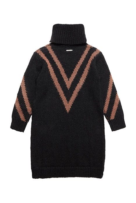 GIRLS JAZZ KNIT DRESS RUSTY BROWN 3