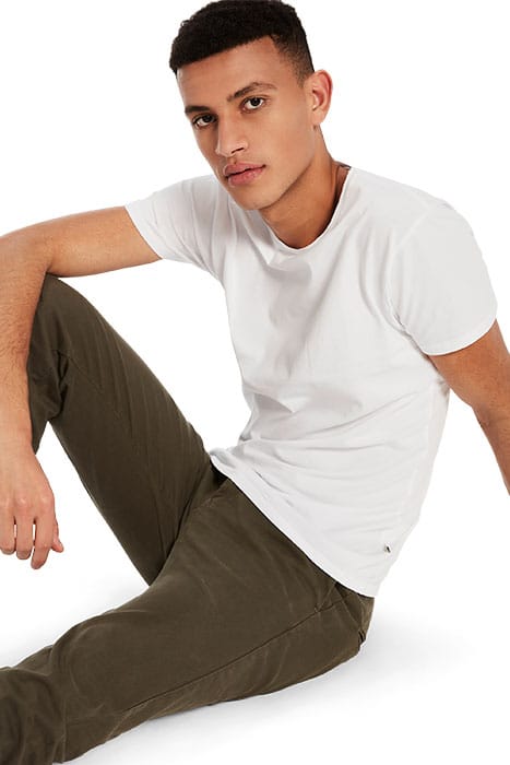 124891-NOS - COTTON/LYCRA CREWNECK TEE WHITE 4