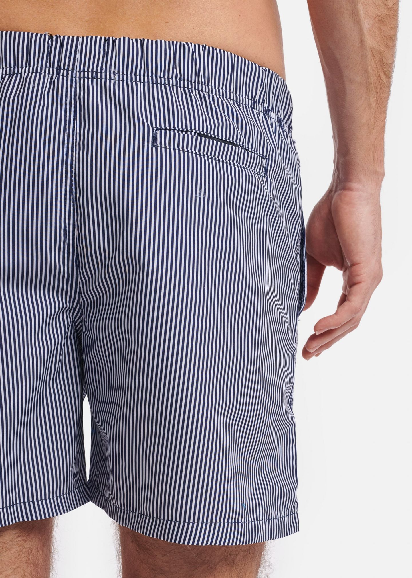 MEN SWIM SHORTS SKINNY STRIPE DARK NAVY BLUE 3