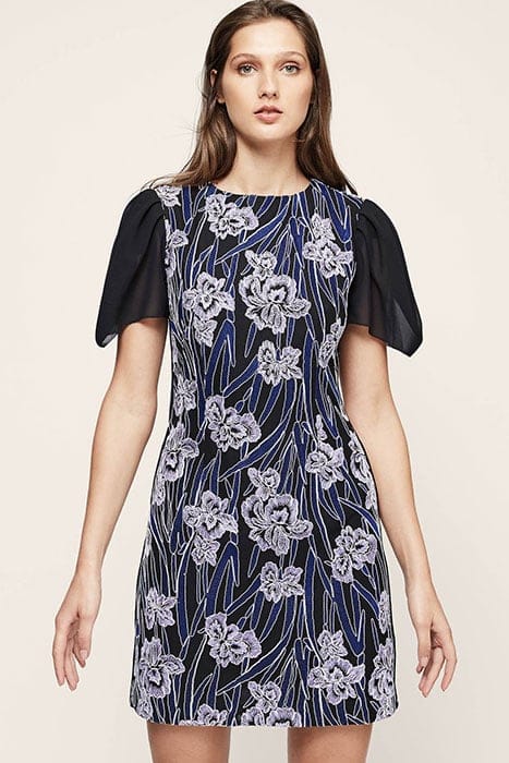 ESTELLE EMBROIDERED FLORA MINI DRESS 2