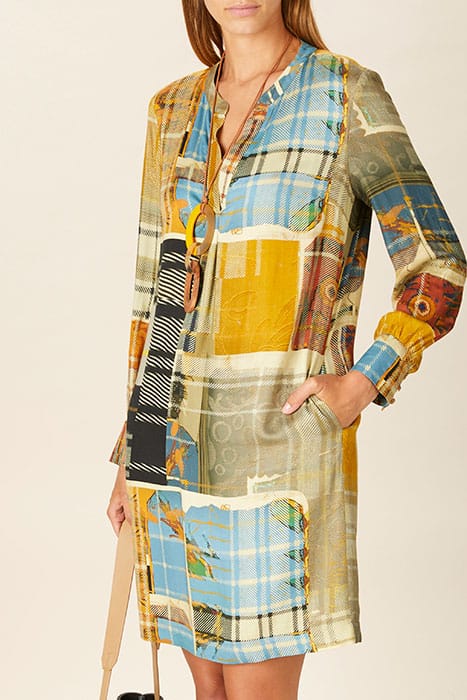 DRESS WITH BIG CUFFS MIX I 2