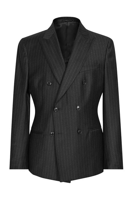 SALAN B-DB CHALK STRIPE P CHARCOAL C2 SMOKE GREY 7