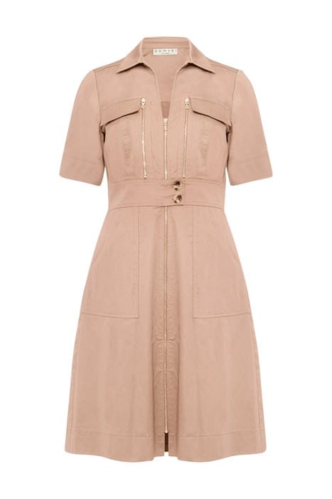 BLAIRE ZIP FRONT DRESS NEUTRAL 1