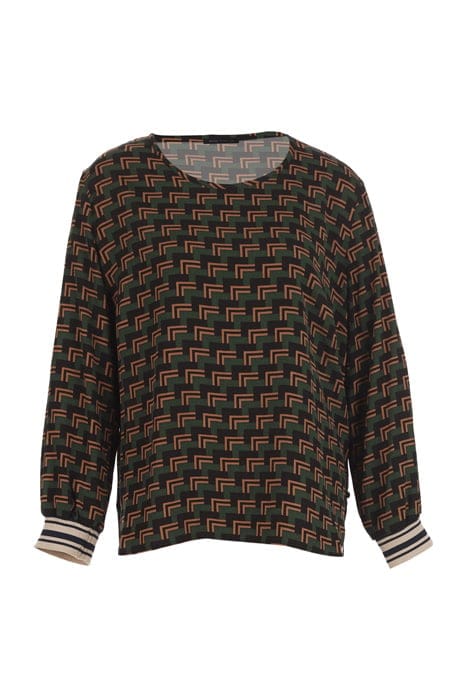 PATTERNED POPOVER SHIRT GREEN W90170 1