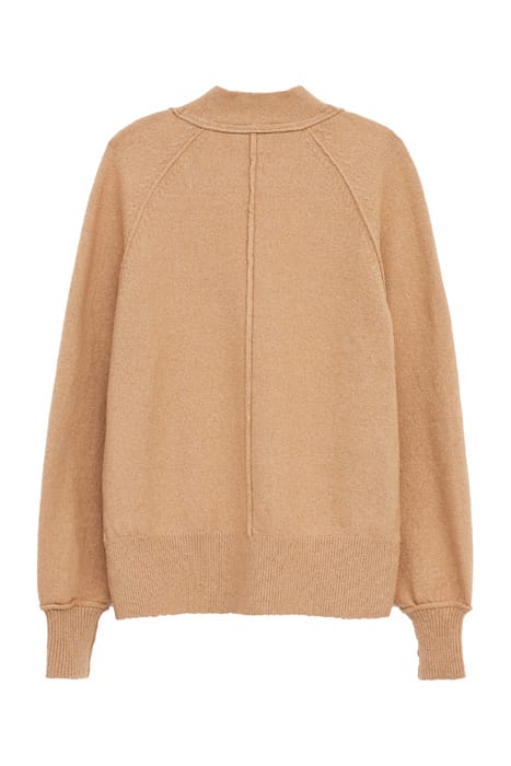 BOBBY V-NECK CARDIGAN LIGHT TAN 1