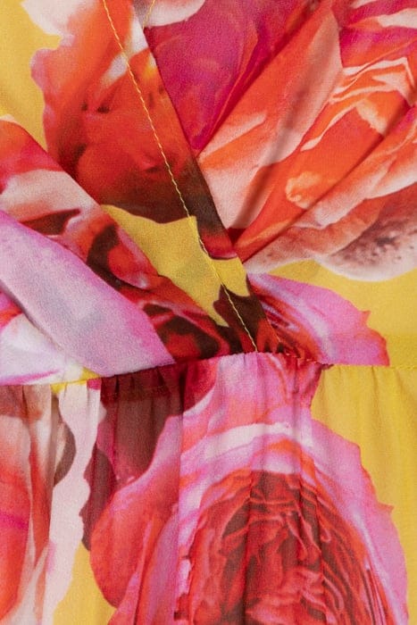BACI DI DAMA ABITO GEORGETTE S YELLOW/FUCHSIA MULTI-COLOUR 6