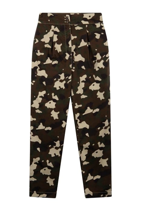 QUIQUOQUA PANTALONE DRILL ST. MULTICOLOUR: GREEN/BROWN 1