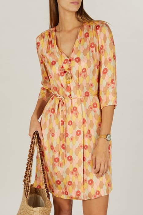 CROSS OVER DRESS PINK 3