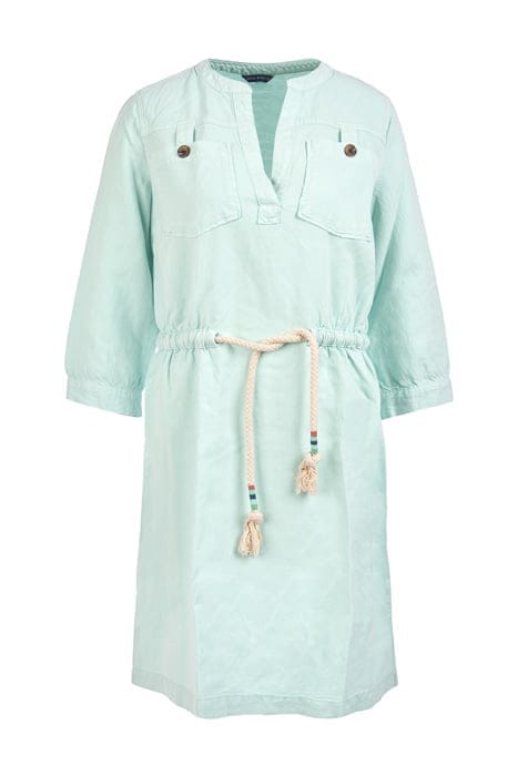 DRESS WITH FANCY BELT BLUE 1
