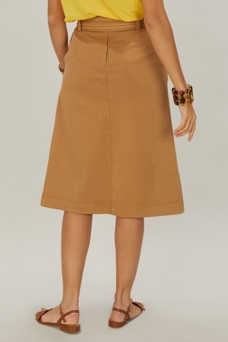 HIGH WAIST SKIRT FANCY BELT BROWN 2