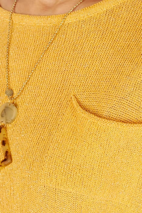 CREW NECK SWT + POCKET SS YELLOW 5