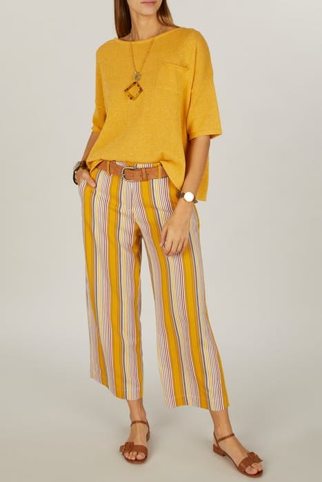 CREW NECK SWT + POCKET SS YELLOW 2