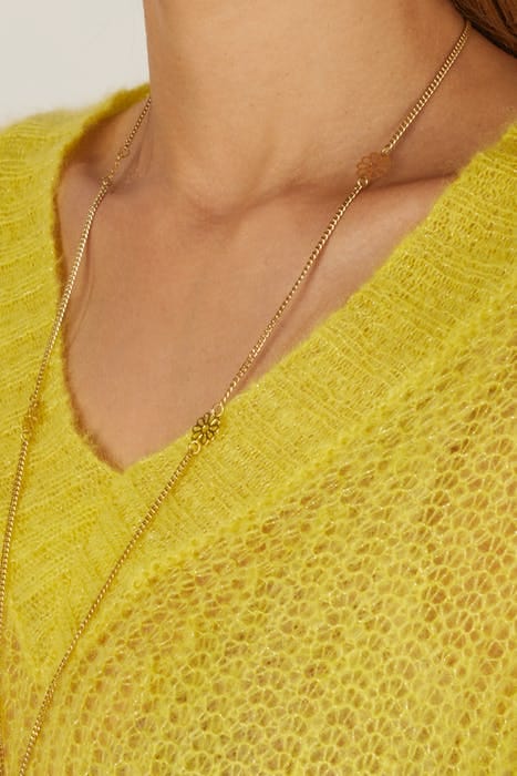 V-NECK SWT LS YELLOW 3