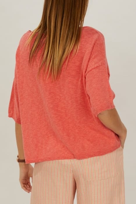 CREW NECK LOOSE SWT SS PINK 5