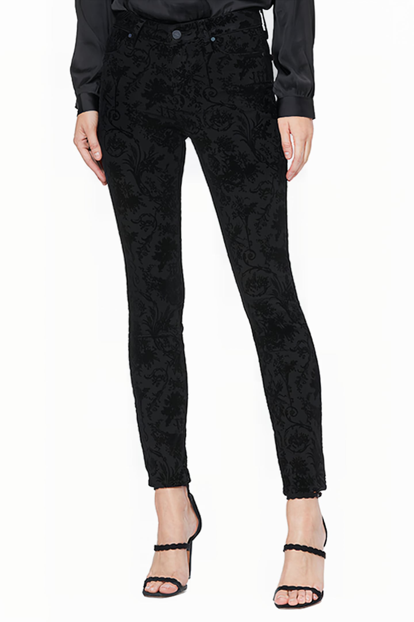 HOXTON ANKLE BLACK FLOCKED VERSAILLE 1