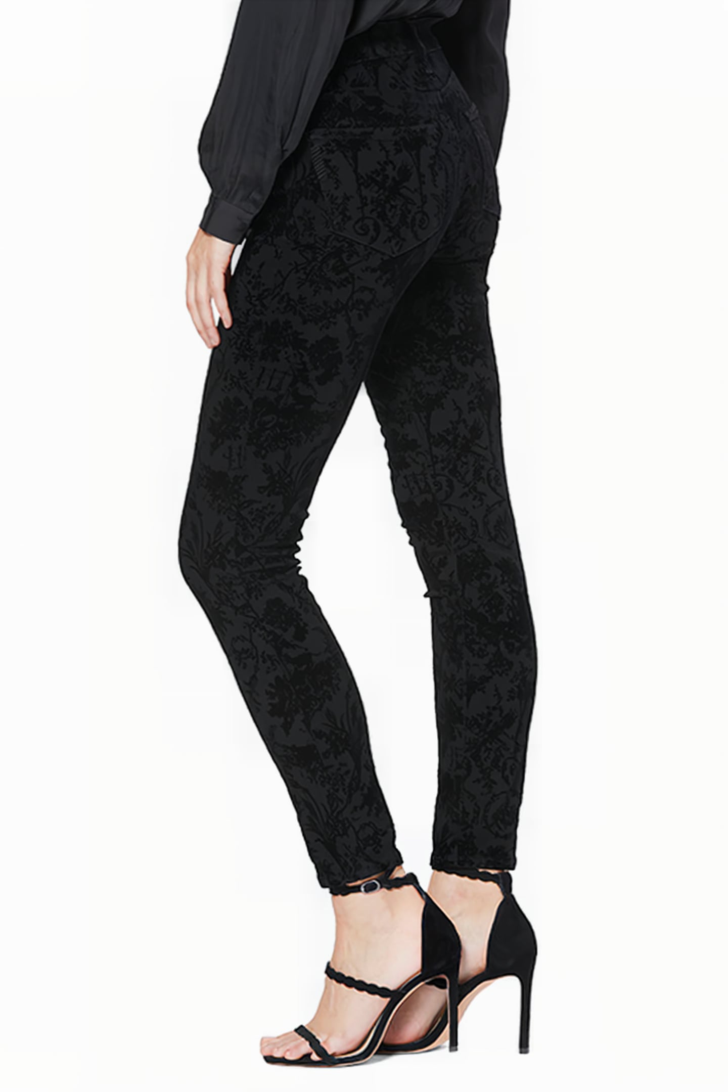 HOXTON ANKLE BLACK FLOCKED VERSAILLE 3